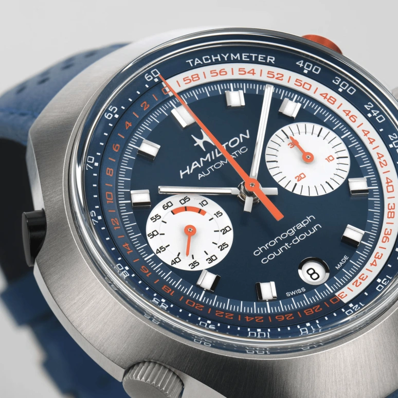 Hamilton,American Classic 48x52mm,48x52mm,Stainless Steel,Blue,Automatic,Chronograph,Day,H51606640