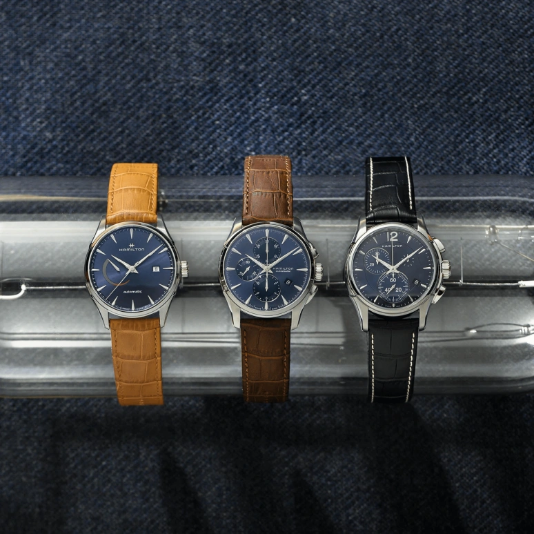 Hamilton,Jazzmaster 42mm,42mm,Stainless Steel,Blue,Automatic,Day,Power Reserve Indicator,H32635541