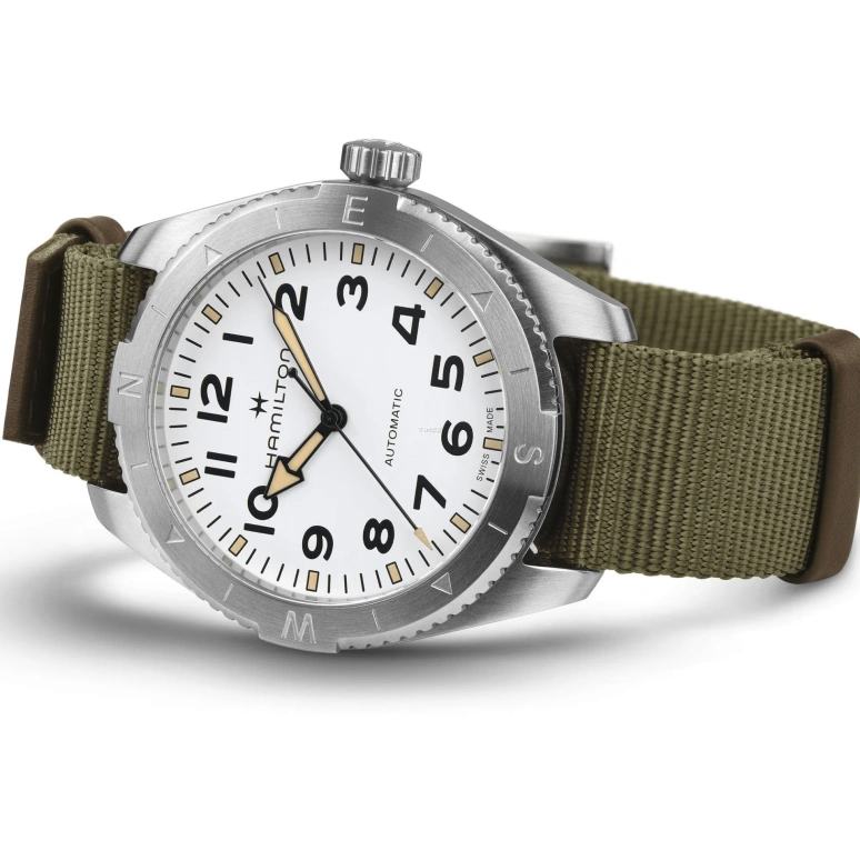 Hamilton,Khaki Field 41mm,41mm,Stainless Steel,White,Automatic,80hours,In-house Caliber,H70315910