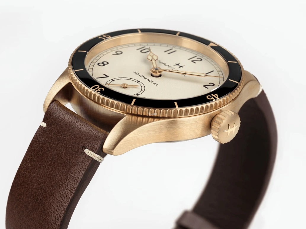 Hamilton,Khaki Aviation 43mm,43mm,Bronze,Titanium,White,Handwound,46hours,Sapphire,Crystal Glass,H76709510