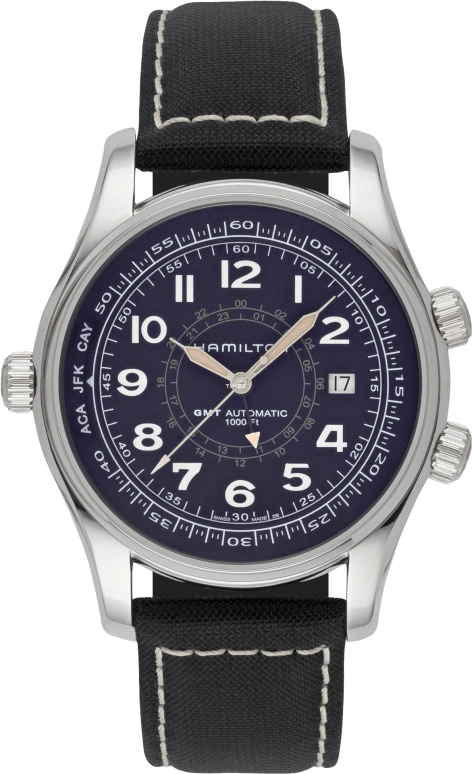 Hamilton,Khaki Field 42mm,42mm,Stainless Steel,Black,Sapphire,Crystal Glass,H77505433