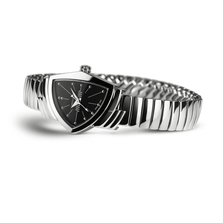 Hamilton,Ventura 24x36mm,24x36mm,Stainless Steel,Black,Quartz,Hardlex,Glass,Other,H24211130