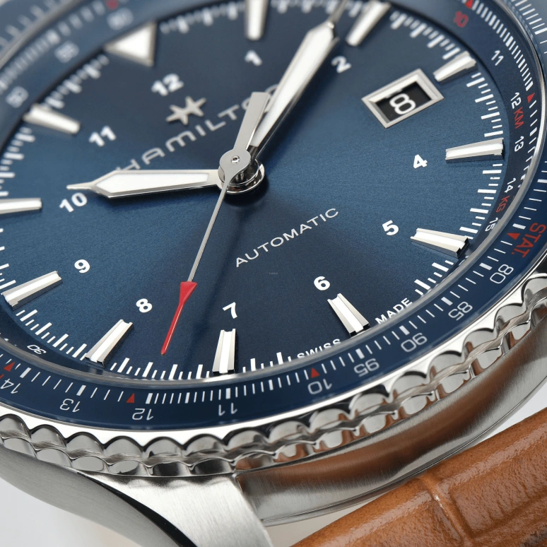 Hamilton,Khaki Aviation 42mm,42mm,Stainless Steel,Blue,Automatic,80hours,In-house Caliber,H76645540