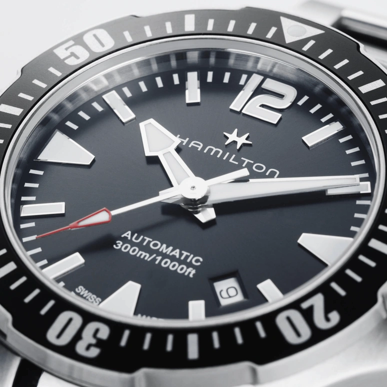 Hamilton,Khaki Navy 42mm,42mm,Stainless Steel,Black,Automatic,Date,80hours,H77605135
