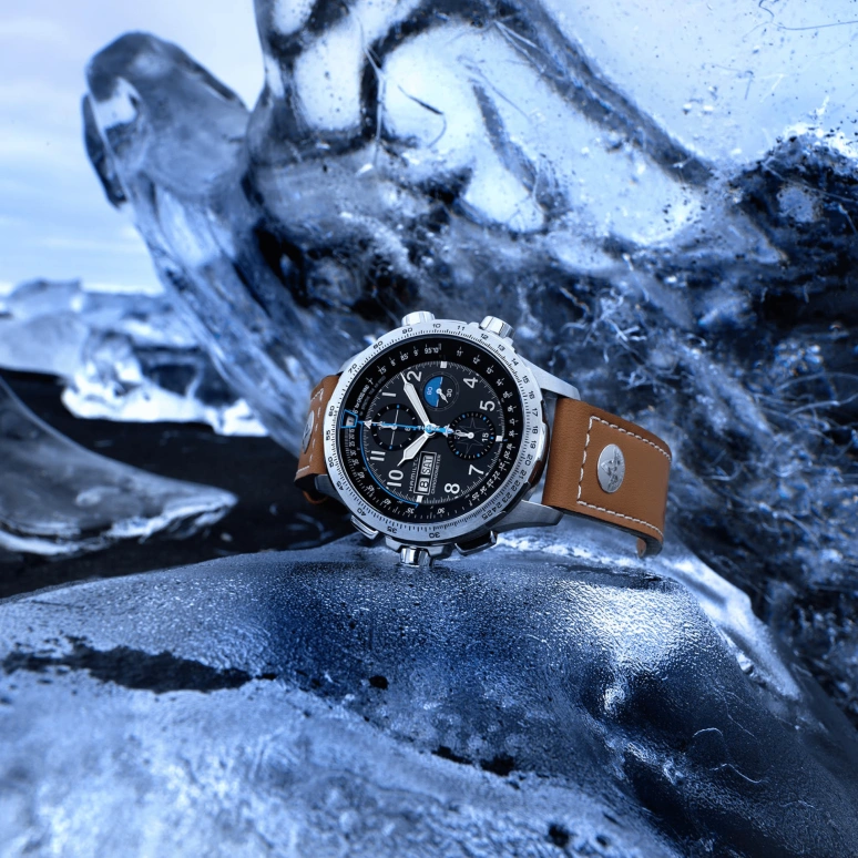Hamilton,Khaki Aviation 45mm,45mm,Stainless Steel,Black,Automatic,Chronograph,Date,Day,H77776531