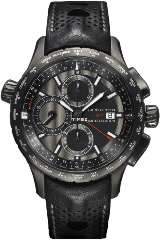 Hamilton,Khaki Action 44mm,44mm,Stainless Steel,Black,Sapphire,Crystal Glass,H77786731