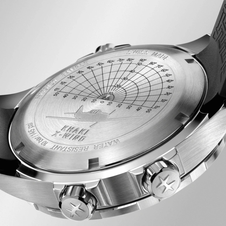 Hamilton,Khaki Aviation 46mm,46mm,Stainless Steel,Black,Quartz,Chronograph,Date,Rattrapante,H77912335
