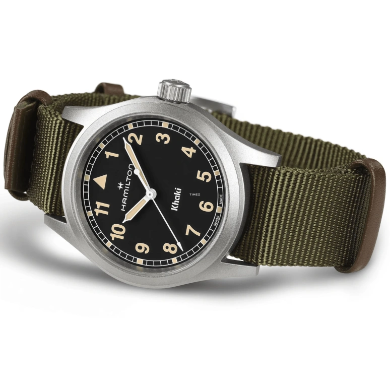 Hamilton,Khaki Field 38mm,38mm,Stainless Steel,Black,Quartz,Sapphire,Crystal Glass,Round,H69401930