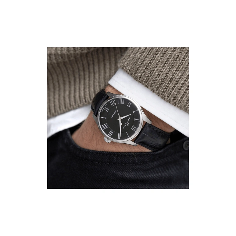Hamilton,Jazzmaster 40mm,40mm,Stainless Steel,Black,Automatic,80hours,In-house Caliber,H42535730