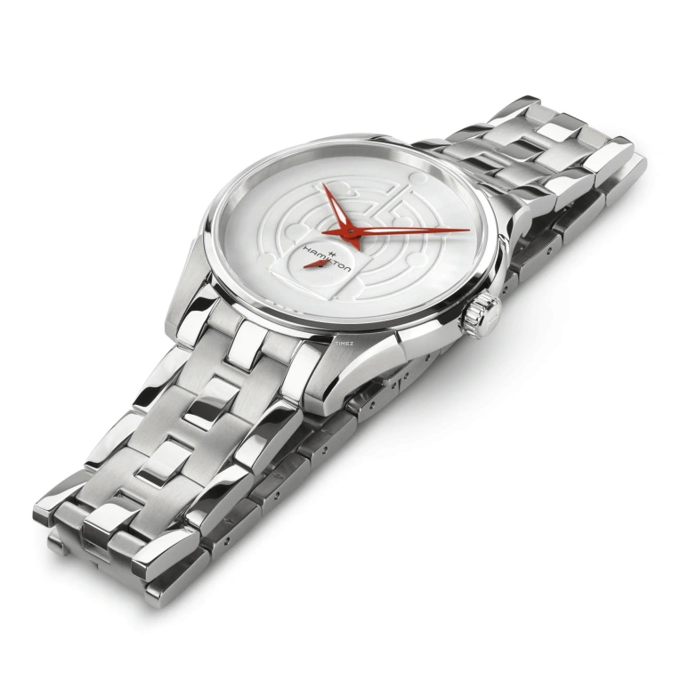 Hamilton,Jazzmaster 40mm,40mm,Stainless Steel,White,Quartz,Sapphire,Crystal Glass,Round,H38421110