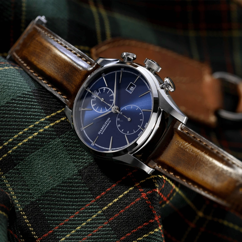 Hamilton,American Classic 42mm,42mm,Stainless Steel,Blue,Automatic,60hours,In-house Caliber,H32416541