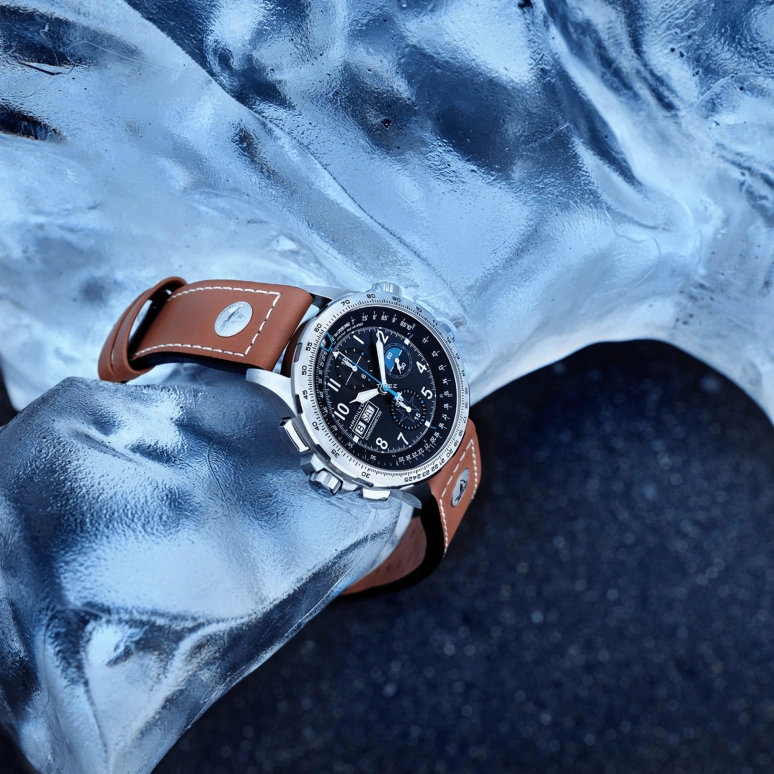 Hamilton,Khaki Aviation 45mm,45mm,Stainless Steel,Black,Automatic,Chronograph,Date,Day,H77776531