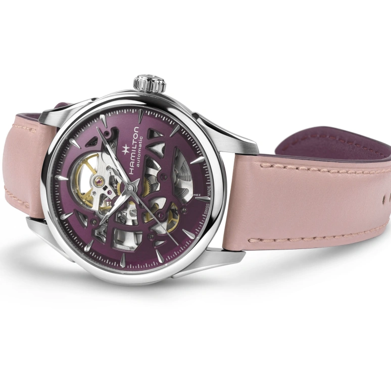 Hamilton,Jazzmaster 36mm,36mm,Stainless Steel,Purple,Automatic,Sapphire,Crystal Glass,Round,H32265801