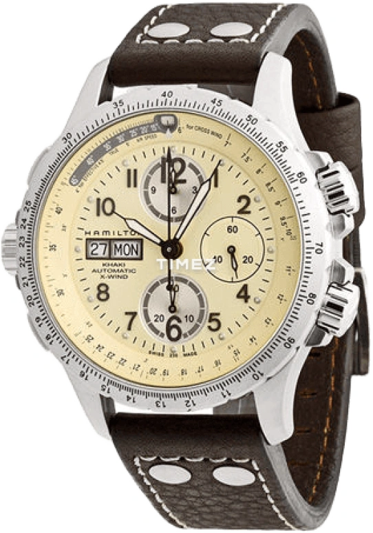 Hamilton,Khaki Aviation 44mm,44mm,Stainless Steel,Beige,Yellow,Sapphire,Crystal Glass,Open,H77666523
