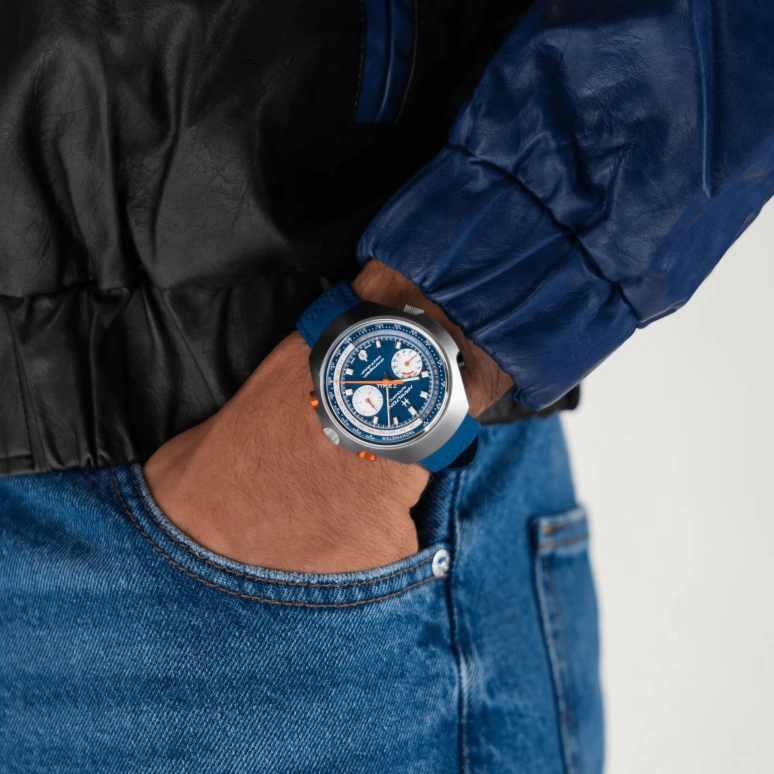 Hamilton,American Classic 48x52mm,48x52mm,Stainless Steel,Blue,Automatic,Chronograph,Day,H51606640