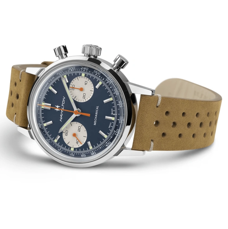 Hamilton,American Classic 40mm,40mm,Stainless Steel,Blue,Handwound,Chronograph,60hours,H38429541