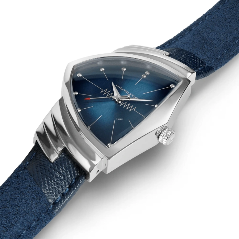 Hamilton,Ventura 32.30x50.30mm,32.30x50.30mm,Stainless Steel,Blue,Quartz,Hardlex,Other,H24411942