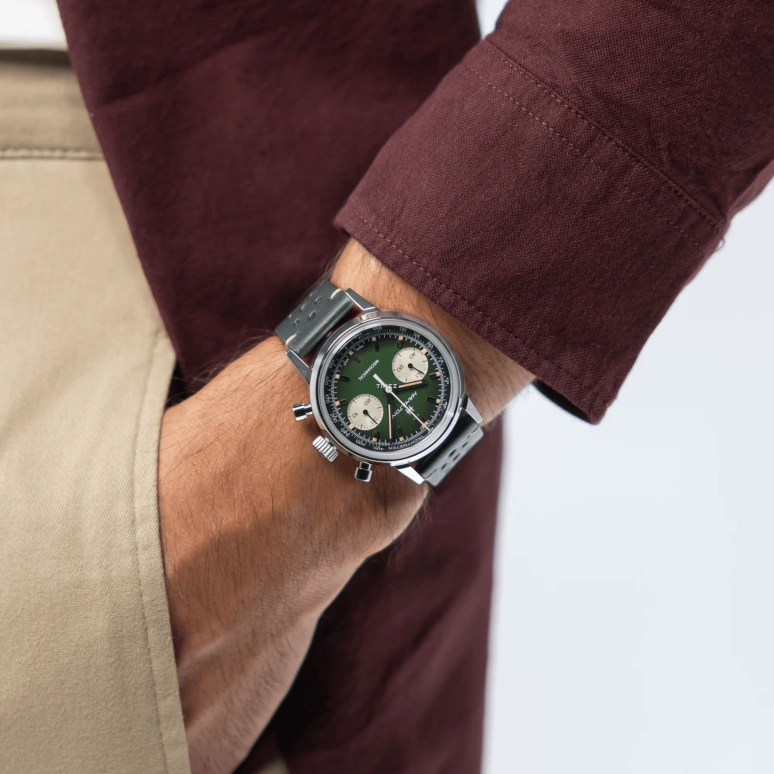 Hamilton,American Classic 40mm,40mm,Stainless Steel,Green,Handwound,Chronograph,60hours,H38429861