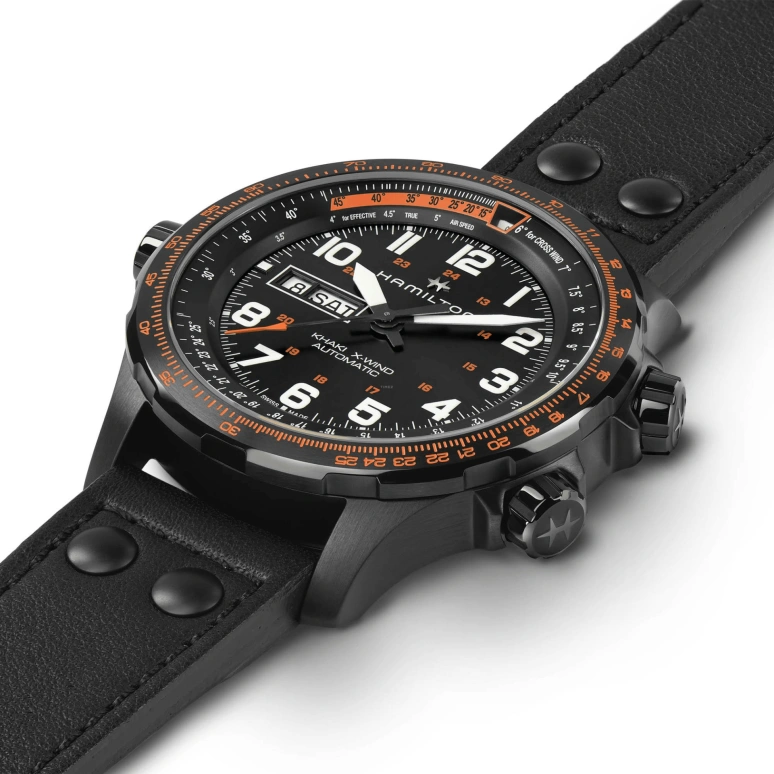 Hamilton,Khaki Aviation 45mm,45mm,Stainless Steel,Black,Automatic,Chronograph,Date,Day,H77785733