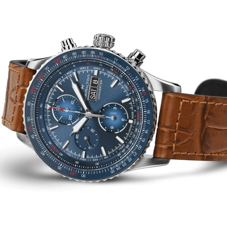 Hamilton,Khaki Aviation 44mm,44mm,Stainless Steel,Blue,Automatic,Chronograph,Date,Day,H76746540