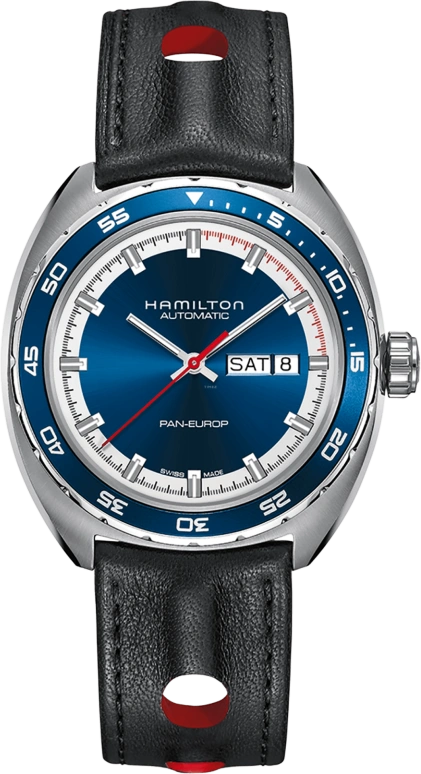 Hamilton,American Classic 42mm,42mm,Stainless Steel,Blue,Automatic,Chronograph,Date,Day,H35405741