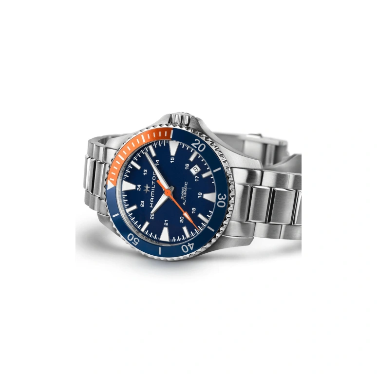 Hamilton,Khaki Navy 40mm,40mm,Stainless Steel,Blue,Automatic,Date,80hours,H82365141