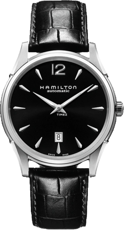 Hamilton,Jazzmaster 43mm,43mm,Stainless Steel,Black,Automatic,42hours,Sapphire,Crystal Glass,H38615735