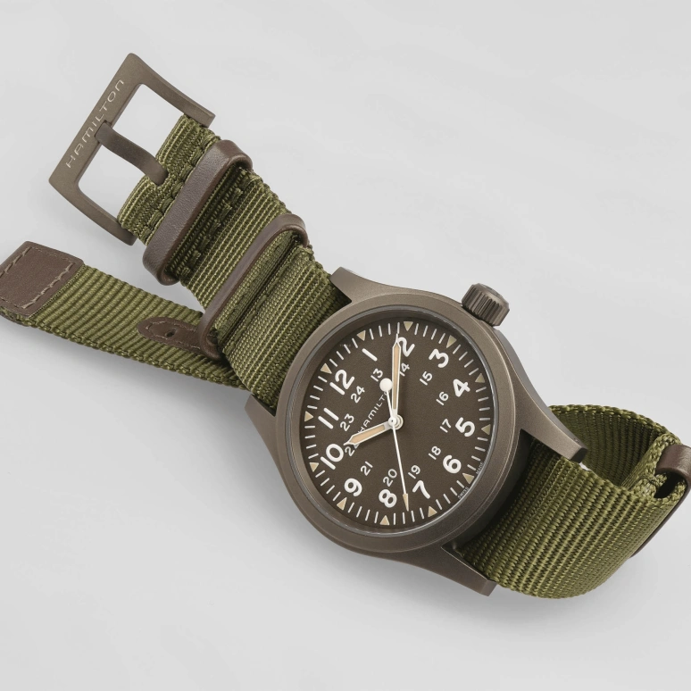 Hamilton,Khaki Field 38mm,38mm,Stainless Steel,Brown,Handwound,Day,80hours,H69449961