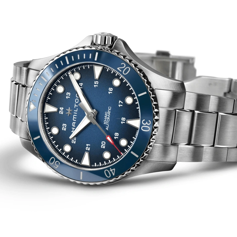Hamilton,Khaki Navy 43mm,43mm,Stainless Steel,Blue,Automatic,80hours,In-house Caliber,H82505140