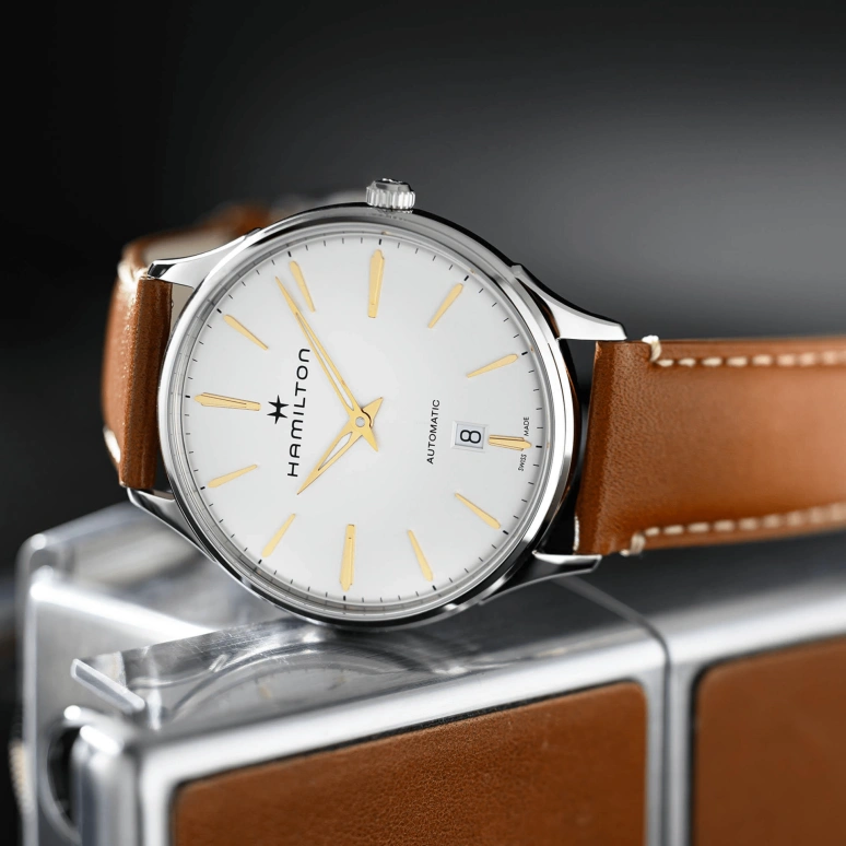 Hamilton,Jazzmaster 40mm,40mm,Stainless Steel,Silver White,Sapphire,Crystal Glass,H38525512