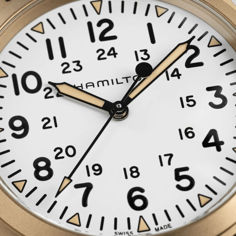 Hamilton,Khaki Field 38mm,38mm,Bronze,Titanium,White,Handwound,80hours,In-house Caliber,H69459510