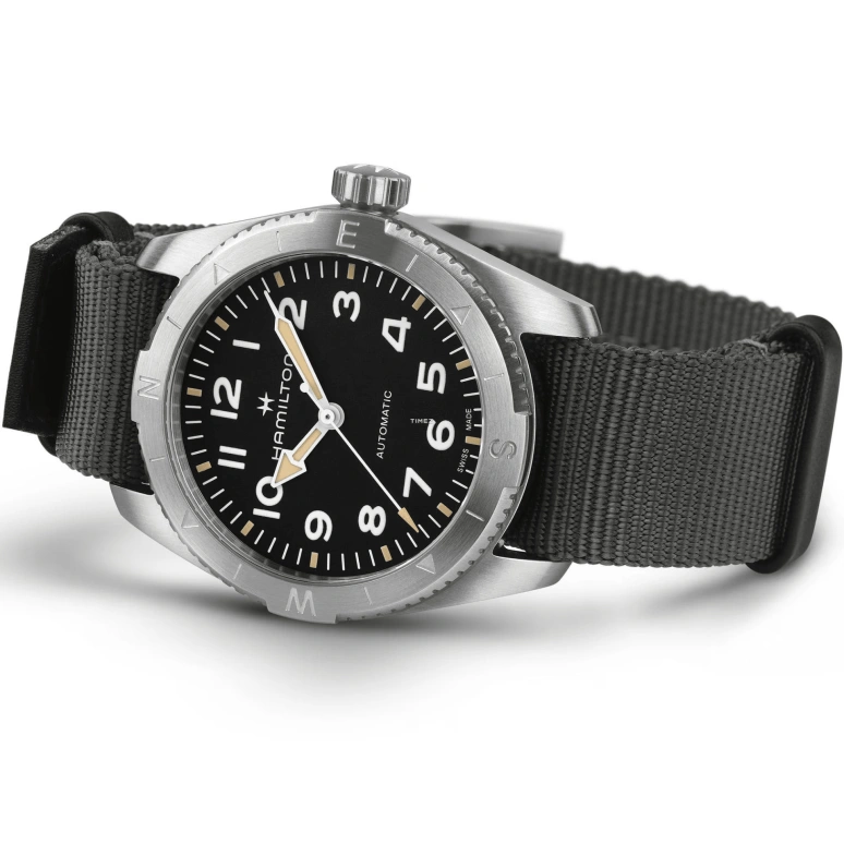Hamilton,Khaki Field 37mm,37mm,Stainless Steel,Black,Automatic,80hours,In-house Caliber,H70225930