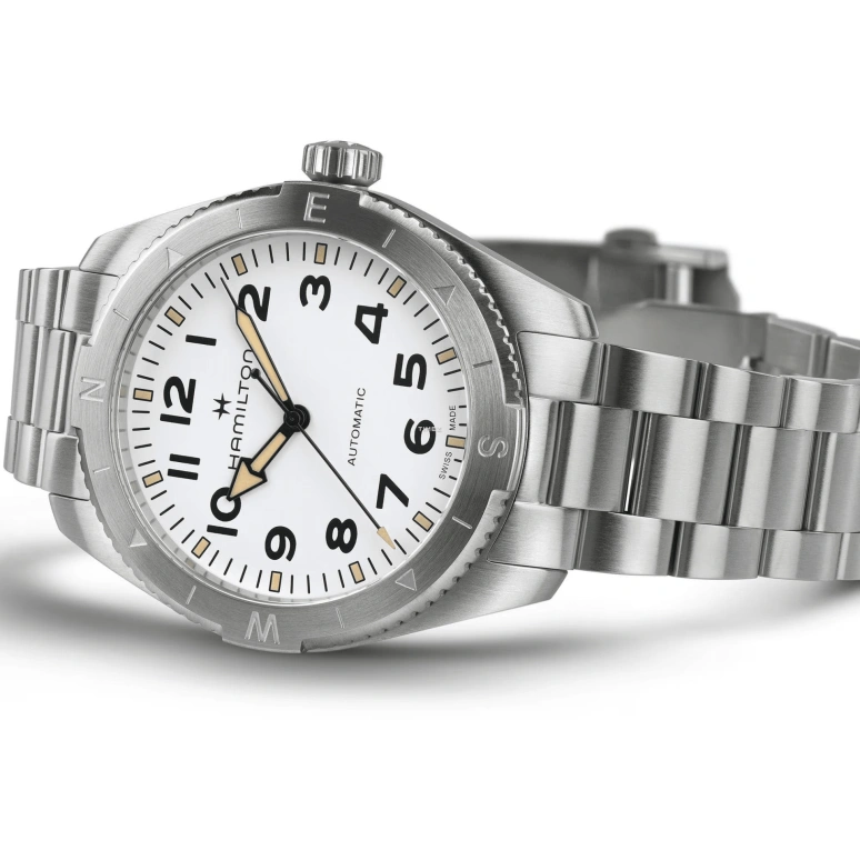Hamilton,Khaki Field 41mm,41mm,Stainless Steel,White,Automatic,80hours,In-house Caliber,H70315110