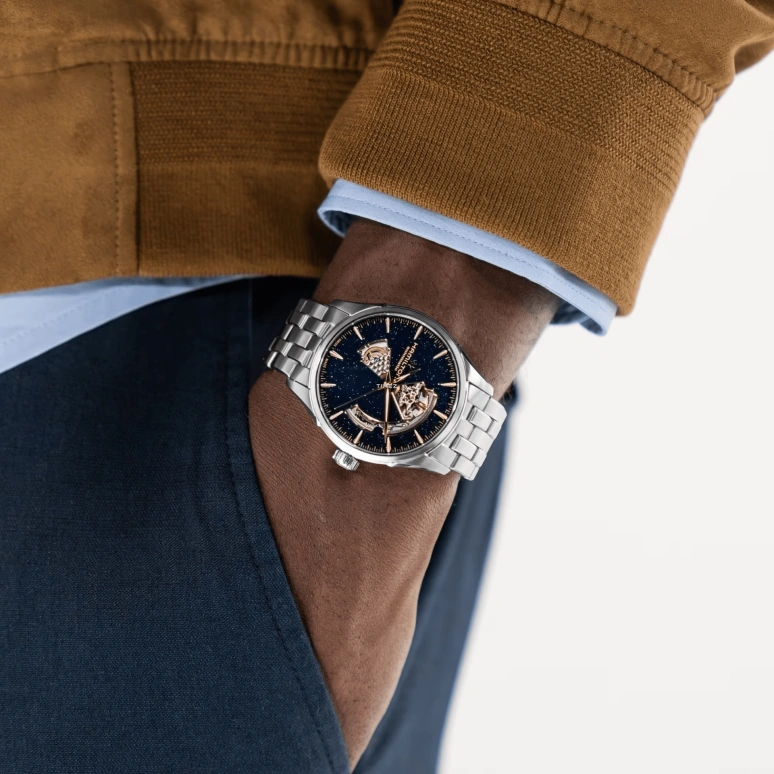 Hamilton,Jazzmaster 42mm,42mm,Stainless Steel,Blue,Automatic,80hours,In-house Caliber,H32705140