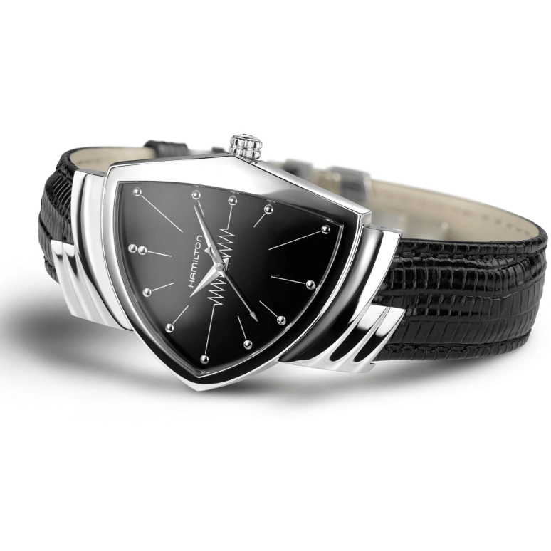 Hamilton,Ventura 32.30x50.30mm,32.30x50.30mm,Stainless Steel,Black,Quartz,26280hours,Glass,H24411732