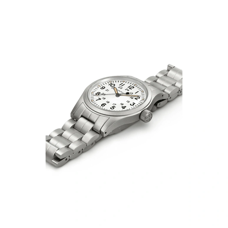 Hamilton,Khaki Field 38mm,38mm,Stainless Steel,White,Handwound,Day,80hours,H69439111