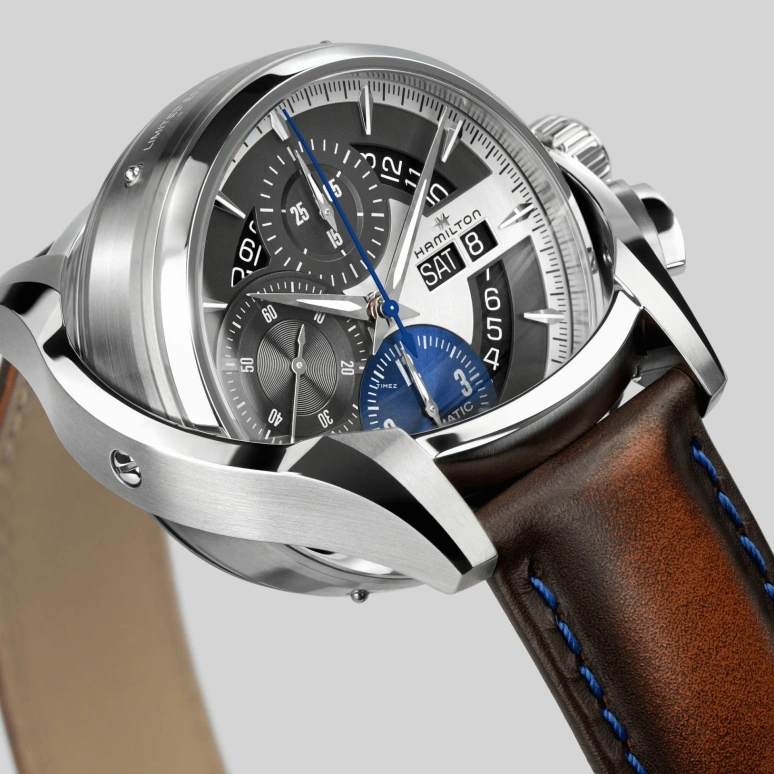 Hamilton,Jazzmaster 44mm,44mm,Stainless Steel,Silver,Automatic,Chronograph,Date,Day,H32876550