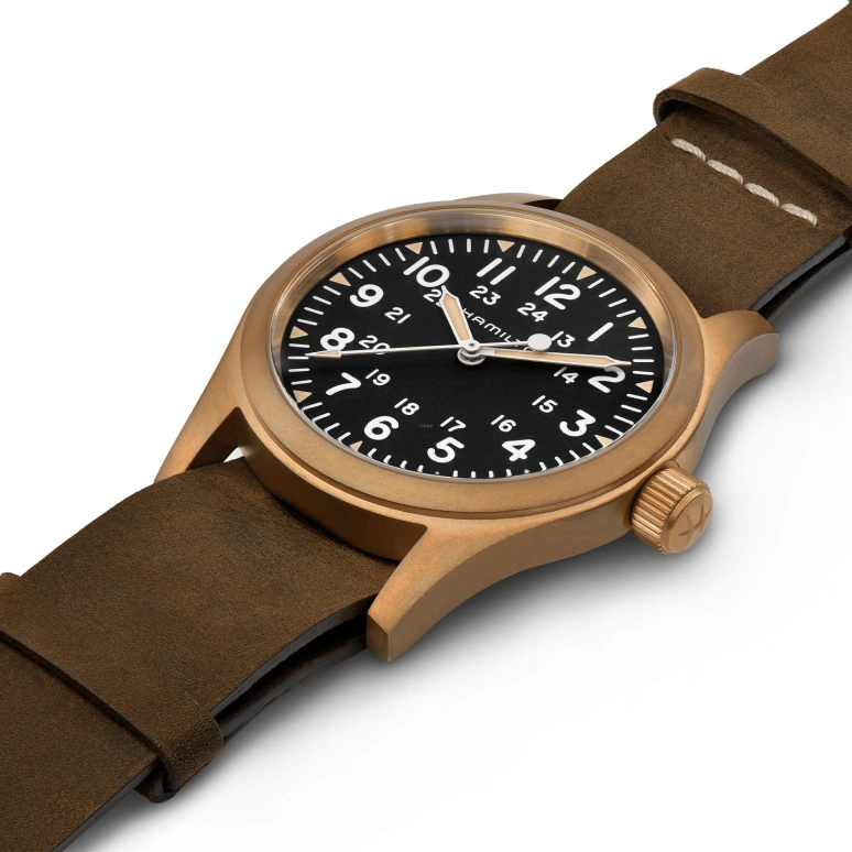 Hamilton,Khaki Field 38mm,38mm,Titanium,Bronze,Black,Handwound,Day,80hours,H69459530
