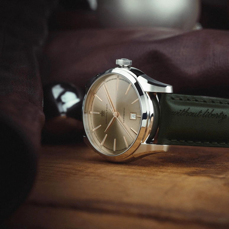 Hamilton,American Classic 42mm,42mm,Stainless Steel,Beige,Automatic,Day,80hours,H42415801