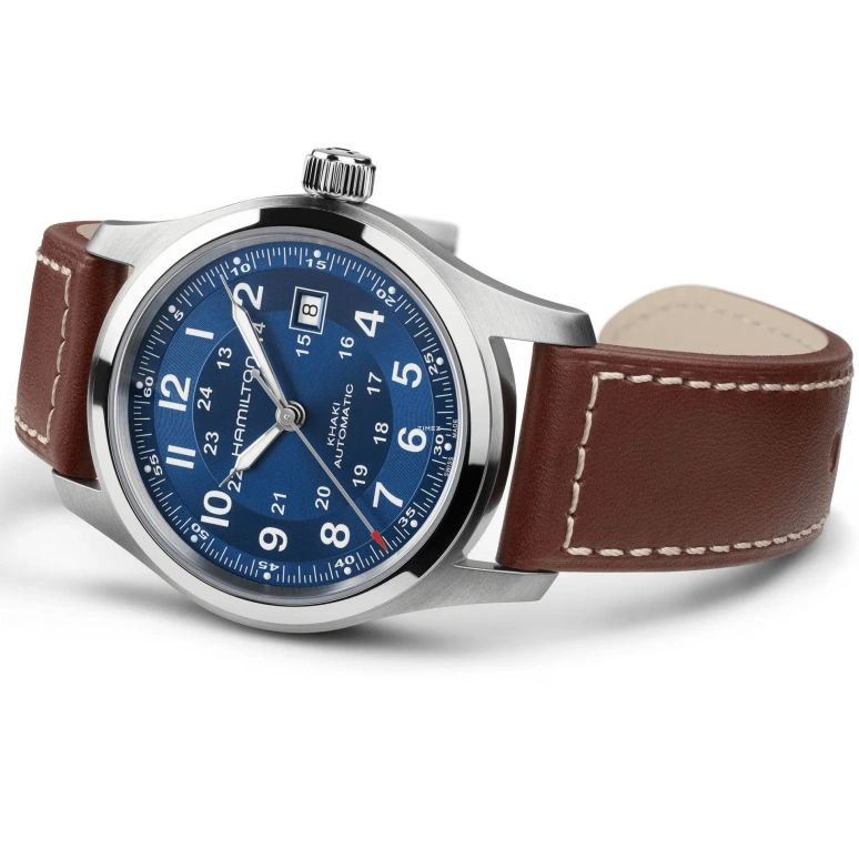 Hamilton,Khaki Field 42mm,42mm,Stainless Steel,Blue,Automatic,Day,80hours,H70605540