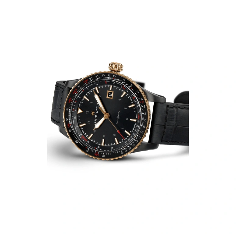 Hamilton,Khaki Aviation 42mm,42mm,Stainless Steel,Black,Automatic,Date,80hours,H76635730
