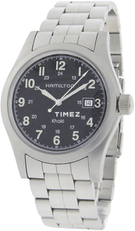 Hamilton,Khaki Field 38mm,38mm,Stainless Steel,Black,Sapphire,Crystal Glass,Open,H68511133