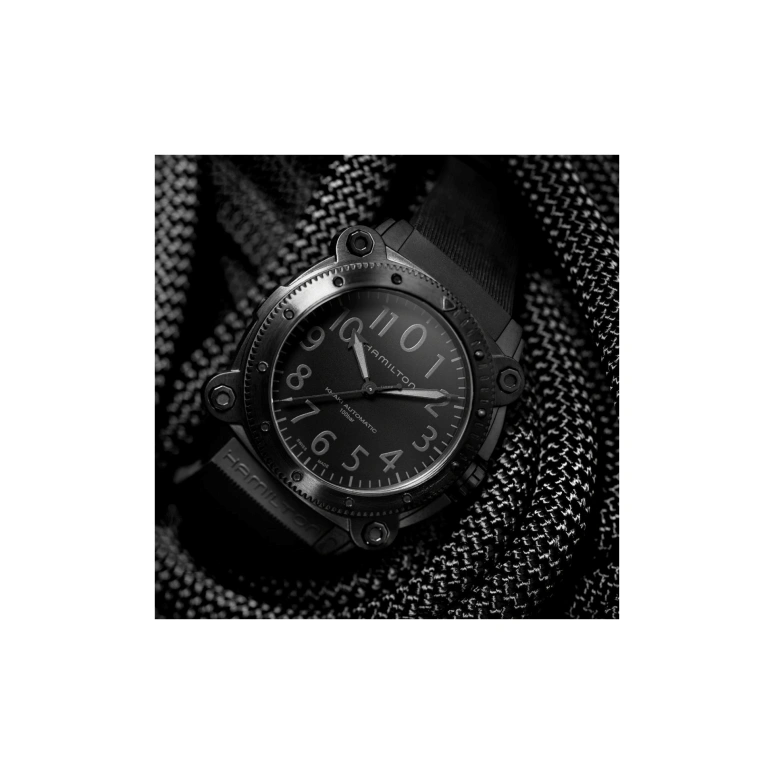 Hamilton,Khaki Navy 46mm,46mm,Titanium,Black,Automatic,80hours,In-house Caliber,H78505330