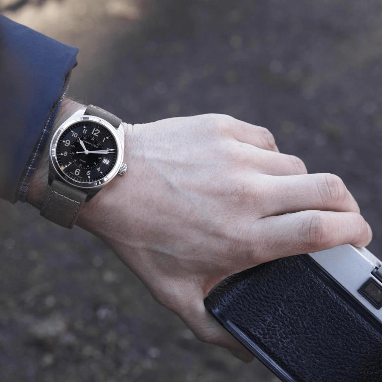 Hamilton,Khaki Field 40mm,40mm,Stainless Steel,Black,Quartz,Chronograph,Date,H68551833