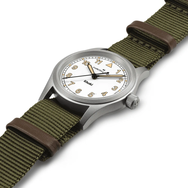 Hamilton,Khaki Field 33mm,33mm,Stainless Steel,White,Quartz,Sapphire,Crystal Glass,Round,H69301910