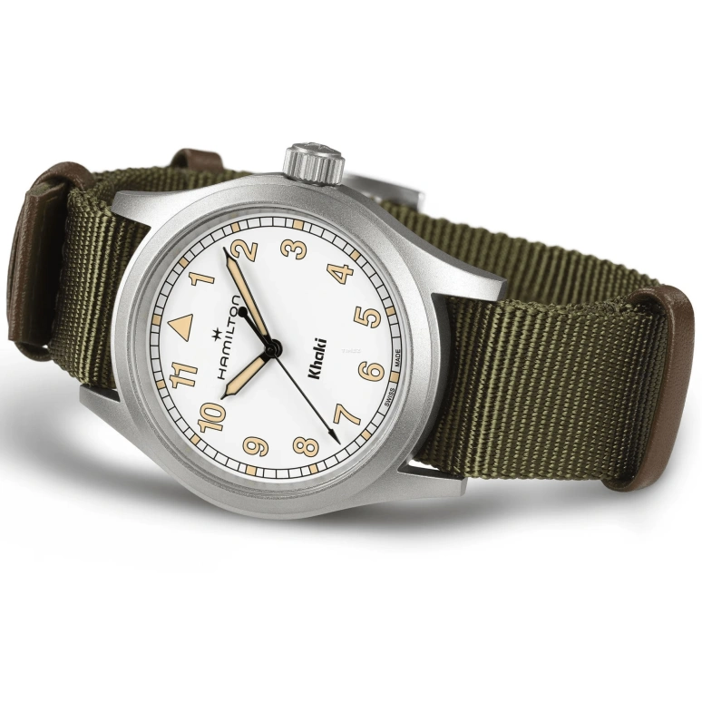 Hamilton,Khaki Field 38mm,38mm,Stainless Steel,White,Quartz,Sapphire,Crystal Glass,Round,H69401910