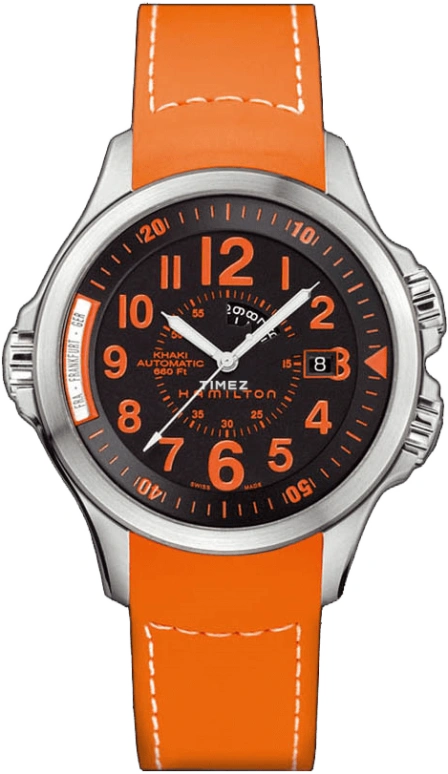 Hamilton,Khaki Aviation 42mm,42mm,Stainless Steel,Black,Sapphire,Crystal Glass,Open,H77695833
