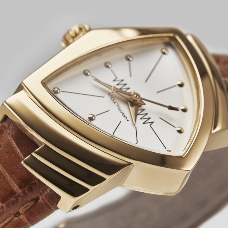 Hamilton,Ventura ,Stainless Steel,Yellow Gold,White,Quartz,26280hours,Glass,H24101511