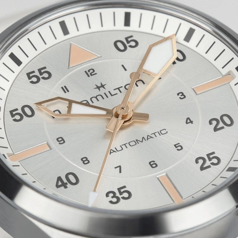 Hamilton,Khaki Aviation 36mm,36mm,Stainless Steel,Silver White,Automatic,Sapphire,Glass,Round,H76215850