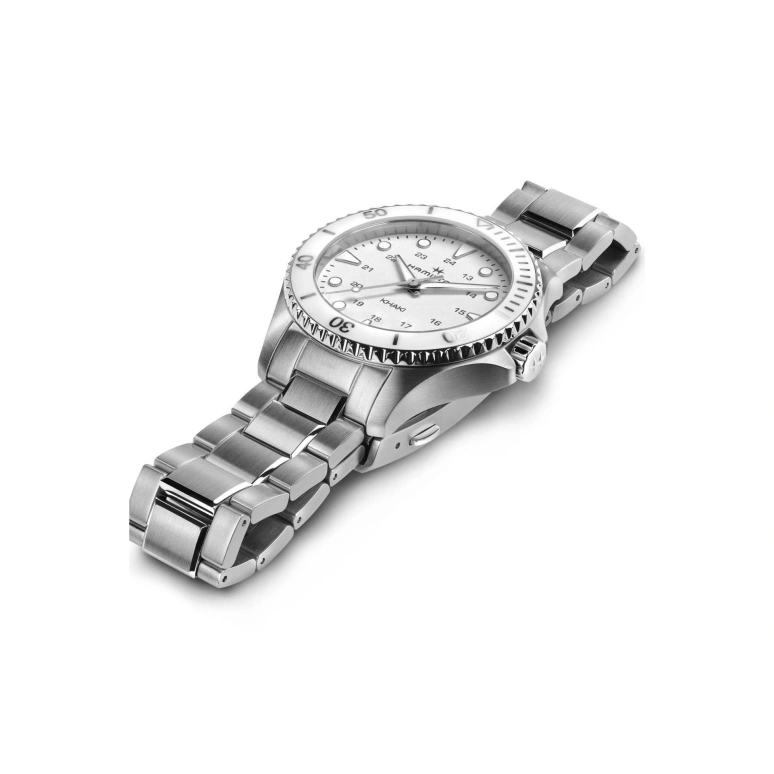 Hamilton,Khaki Navy 37mm,37mm,Stainless Steel,White,Quartz,Sapphire,Crystal Glass,Round,H82221110